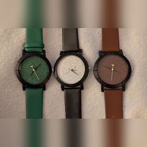 Geneva Women's Watches - Green, Silver, and Brown